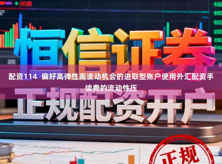 配资114  偏好高弹性高波动机会的进取型账户使用外汇配资手续费的流动性压